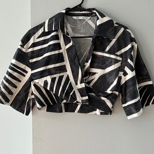 Zara black&white blouse
